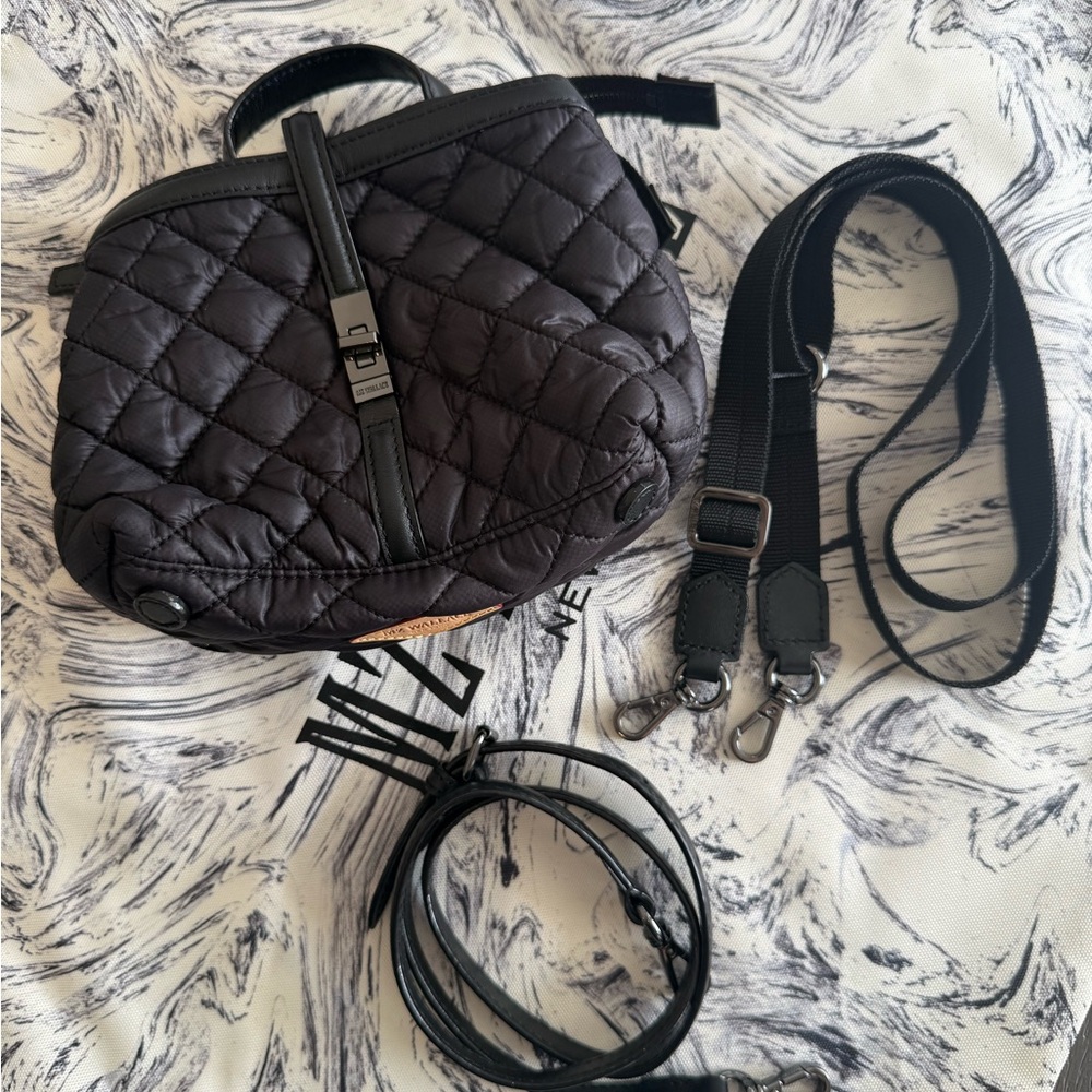 MZ Wallace Quilted Crossbody Bag in Black